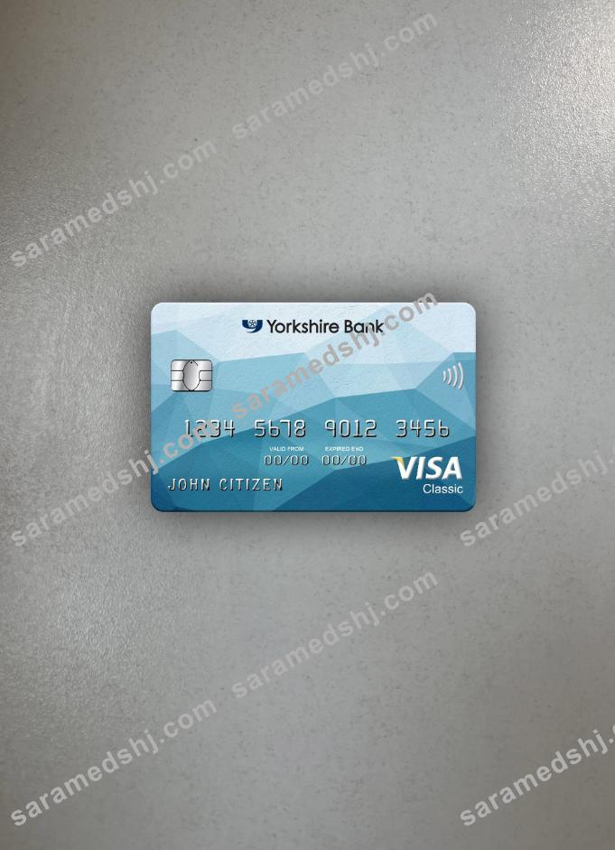 United Kingdom Yorkshire Bank visa classic card photolook front